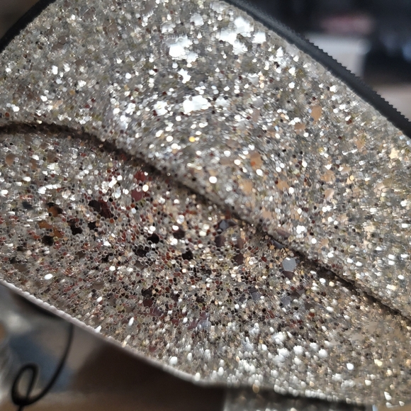 Ellie Heels Women's Size 11 Silver Open Toe With Buckle Ankle Straps 5.5" Shoe - Picture 11 of 13